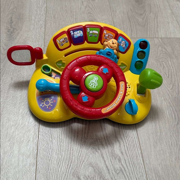 👶🏻 VTECH Turn & Learn Drivers Activity Steering Wheel Toy baby toddler like new - Picture 4 of 10